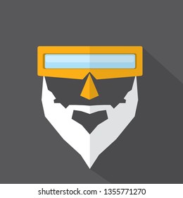 hero wrestling mask. superhero flat style icon or logo design template. vector illustration