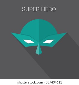 hero wrestling mask. superhero flat style icon or logo design template. vector illustration