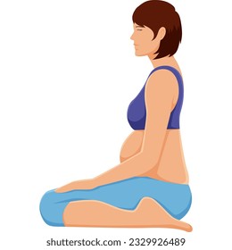 hero yoga asana pose illustraion for ui, ux, web, app, brochure, flyer and presentation design, etc.