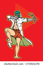 HEROCOVID19. HOLY  HERO Concept, Everyone is a HERO COVID-19 design. art, caricature, cartoon,  movie star. 