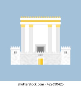 Herod's Temple, flat design