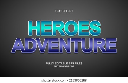 Heroes Adventure Editable Text Effect