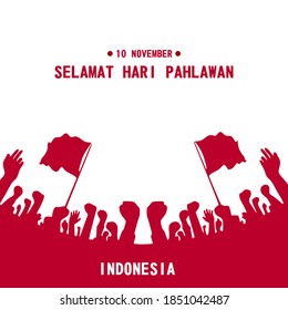 Heroes Day Background. Translate: Happy Heroes' Day, 10 November. Heroes Day Vector Illustration.