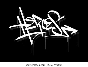 HEROES graffiti tag style art