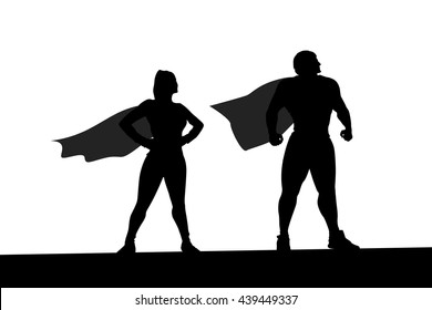 Heroes Silhouette 3 Stock Vector (Royalty Free) 439449337 | Shutterstock