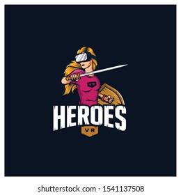 Heroes VR Logo. Virtual Reality.