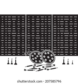 Heroes of war memorial illustration