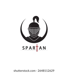 Heroic Gladiator Shield Vector Logo with Classic Helmet and Ancient Warrior Icon