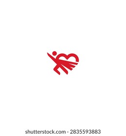Heroic heart in a cloak logo.