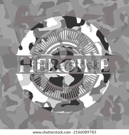 Heroine on grey camo pattern 