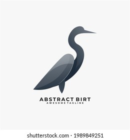 Diseño del logo de la ave Heron