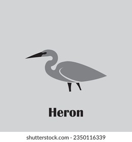 Heron Vogel Logo mit minimalistischem Design.