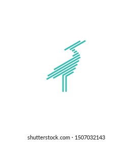heron bird logo vector file