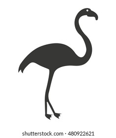 heron bird silhouette isolated vector illustration design