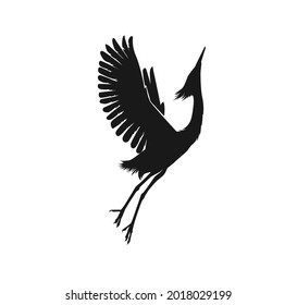 Heron Bird Silhouettes vector illustration