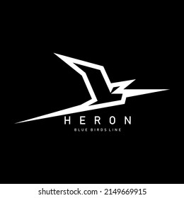 Logo-Design für heranblaue Vogel-Linie, Vektorgrafik	