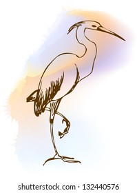 heron color vector