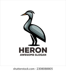 heron gradient colorful logo abstract  illustration