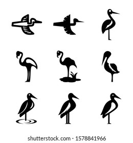 heron icon isolated sign symbol vector illustration - Collection of high quality black style vector icons
