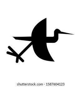 heron icon isolated sign symbol vector illustration - high quality black style vector icons
