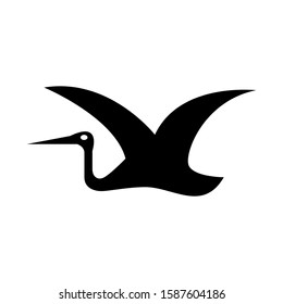 heron icon isolated sign symbol vector illustration - high quality black style vector icons
