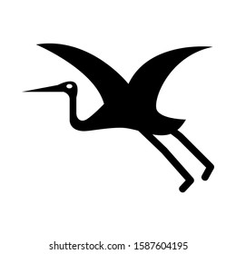 heron icon isolated sign symbol vector illustration - high quality black style vector icons
