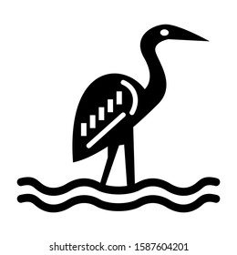 heron icon isolated sign symbol vector illustration - high quality black style vector icons
