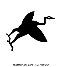 heron icon isolated sign symbol vector illustration - high quality black style vector icons
