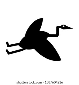 heron icon isolated sign symbol vector illustration - high quality black style vector icons
