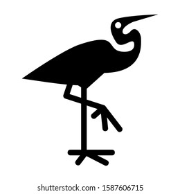 heron icon isolated sign symbol vector illustration - high quality black style vector icons
