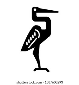 heron icon isolated sign symbol vector illustration - high quality black style vector icons
