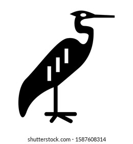 heron icon isolated sign symbol vector illustration - high quality black style vector icons
