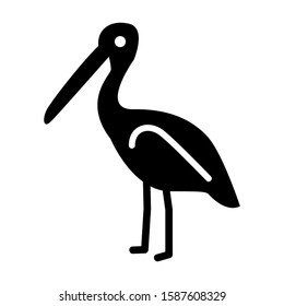heron icon isolated sign symbol vector illustration - high quality black style vector icons
