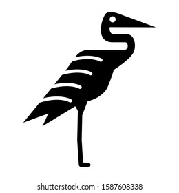 heron icon isolated sign symbol vector illustration - high quality black style vector icons
