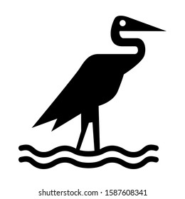 heron icon isolated sign symbol vector illustration - high quality black style vector icons
