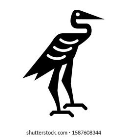 heron icon isolated sign symbol vector illustration - high quality black style vector icons
