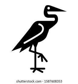 heron icon isolated sign symbol vector illustration - high quality black style vector icons

