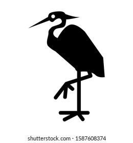 heron icon isolated sign symbol vector illustration - high quality black style vector icons
