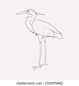 Heron icon line element. Vector illustration of heron icon line isolated on clean background for your web mobile app logo design.