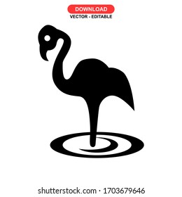 heron icon or logo isolated sign symbol vector illustration - high quality black style vector icons
