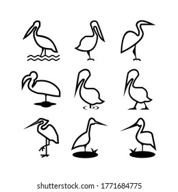heron icon or logo isolated sign symbol vector illustration - Collection of high quality black style vector icons
