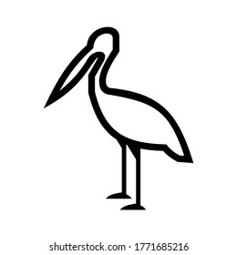 heron icon or logo isolated sign symbol vector illustration - high quality black style vector icons
