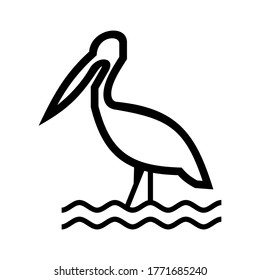 heron icon or logo isolated sign symbol vector illustration - high quality black style vector icons
