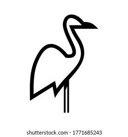 heron icon or logo isolated sign symbol vector illustration - high quality black style vector icons
