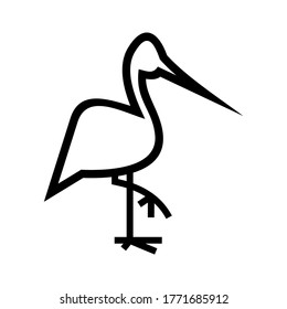 heron icon or logo isolated sign symbol vector illustration - high quality black style vector icons
