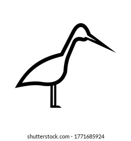 heron icon or logo isolated sign symbol vector illustration - high quality black style vector icons
