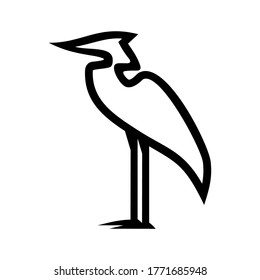 heron icon or logo isolated sign symbol vector illustration - high quality black style vector icons
