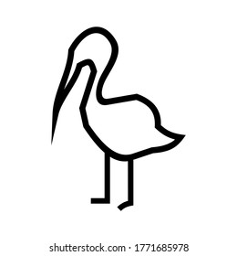 heron icon or logo isolated sign symbol vector illustration - high quality black style vector icons
