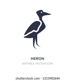 heron icon on white background. Simple element illustration from Animals concept. heron icon symbol design.