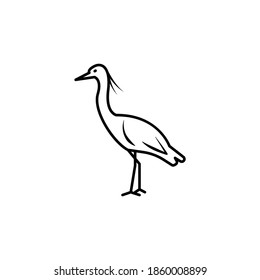 heron line icon. signs and symbols can be used for web, logo, mobile app, ui, ux